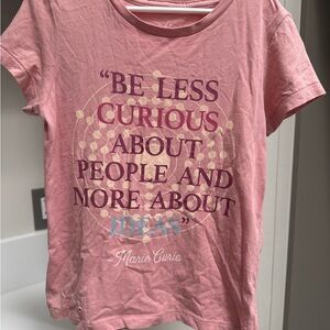 Peek Pink Graphic Tee with Inspirational Quote